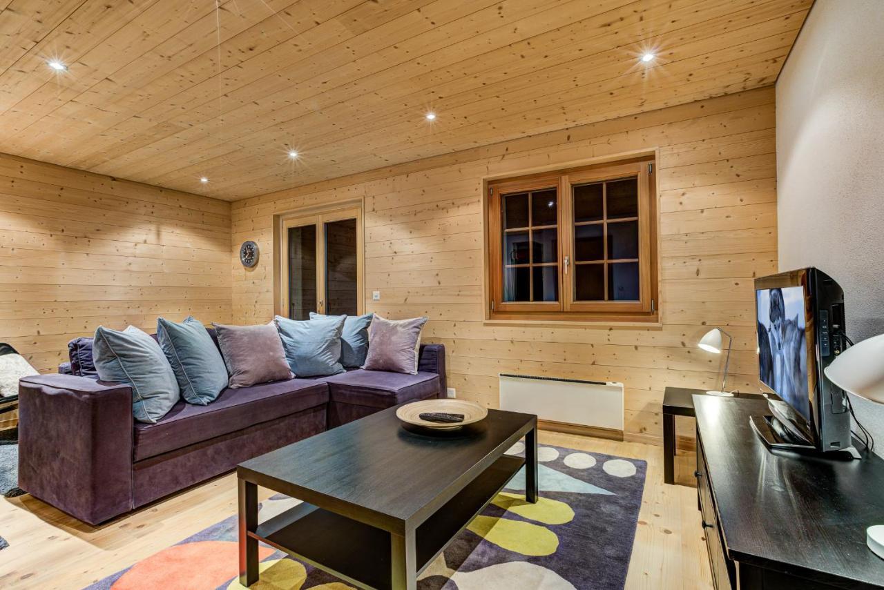 Chalet Le Chapeau La Tzoumaz Bagian luar foto