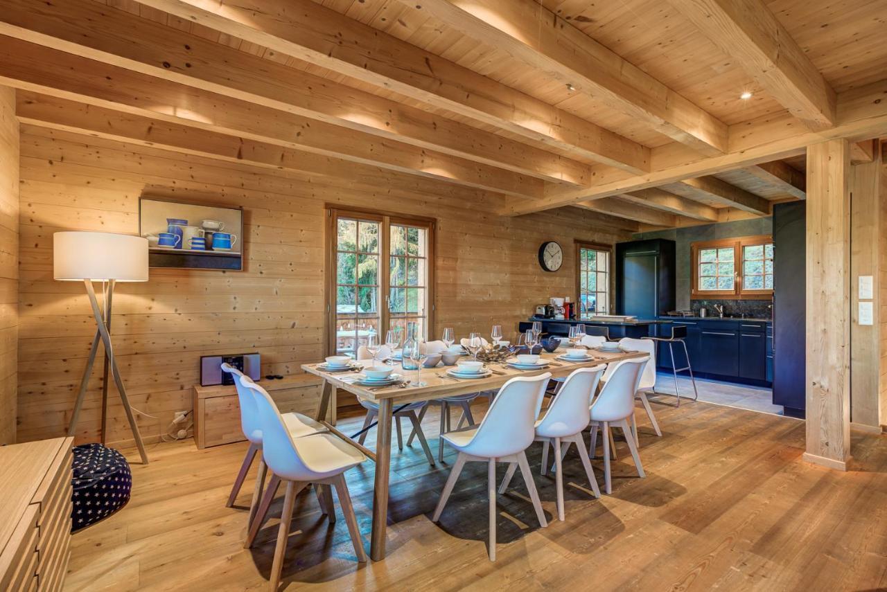 Chalet Le Chapeau La Tzoumaz Bagian luar foto