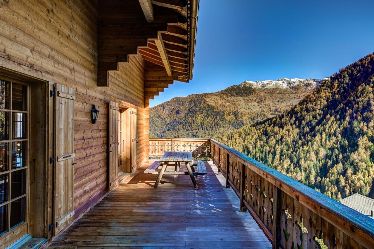 Chalet Le Chapeau La Tzoumaz Bagian luar foto